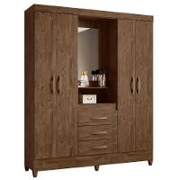 Roupeiro Com Espelho E Cômoda Volterra Freijo Off White - 2