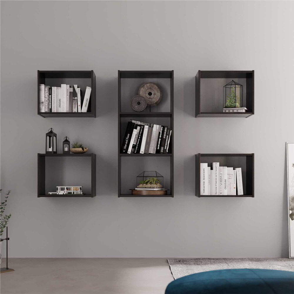 Kit Nichos 7 Compartimento Canada Preto Onix - 5