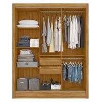 Roupeiro 3 Portas Com Espelho Genebra Freijó Off White - 3