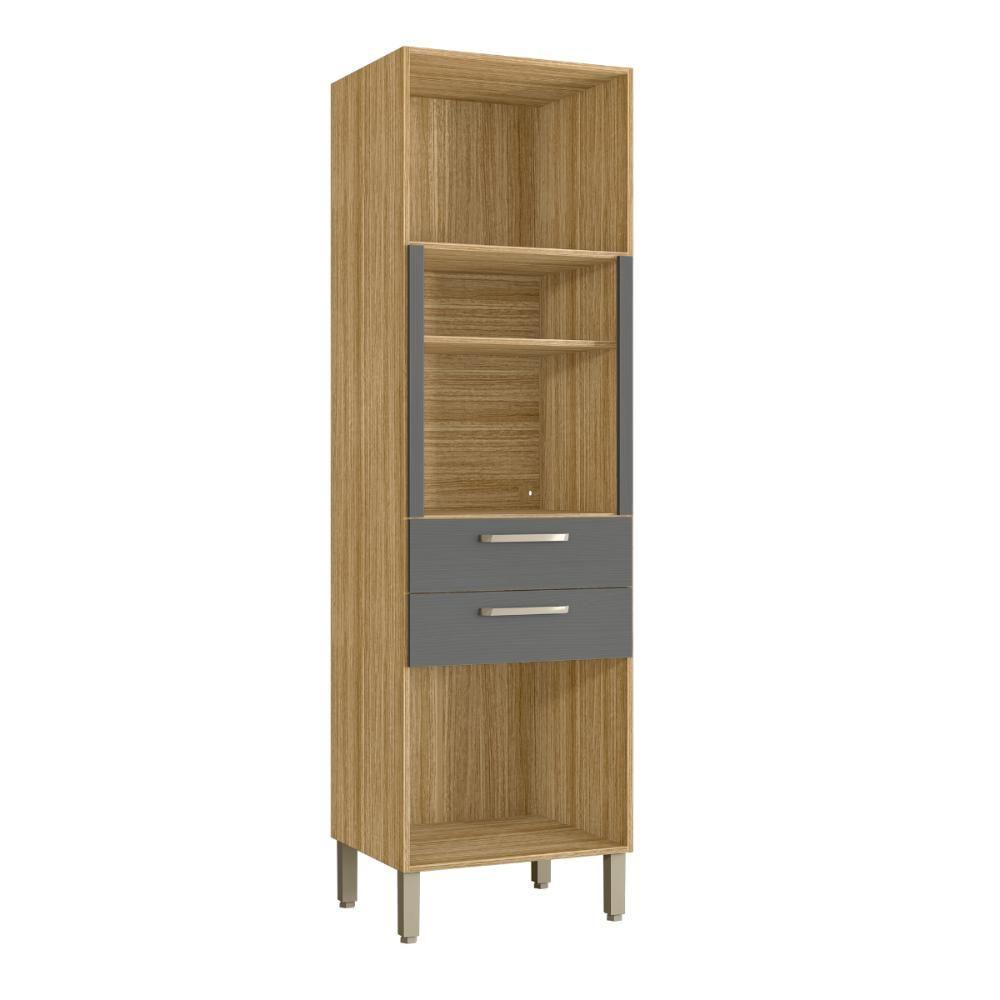 Paneleiro 2 Gavetas E 4 Portas Gatineau Freijó Gris - 3