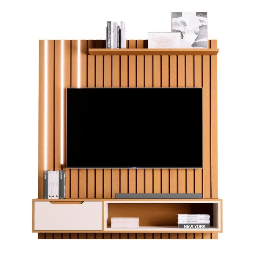 Painel Ripado Para Tv 58 Polegadas Autumn Nature Off White - 2
