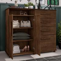 Cômoda Com 4 Gavetas 2 Portas Nugel Malbec - 3