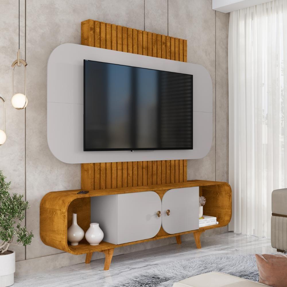 Painel Tv 75 Polegadas Embaré Naturalle Off White - 1