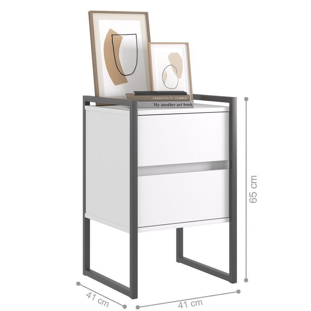 Conjunto Buffet E Gaveteiro Industrial Paris Branco - 2