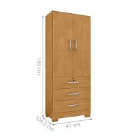 Roupeiro 2 Portas E 3 Gavetas Sneek Naturale - 2