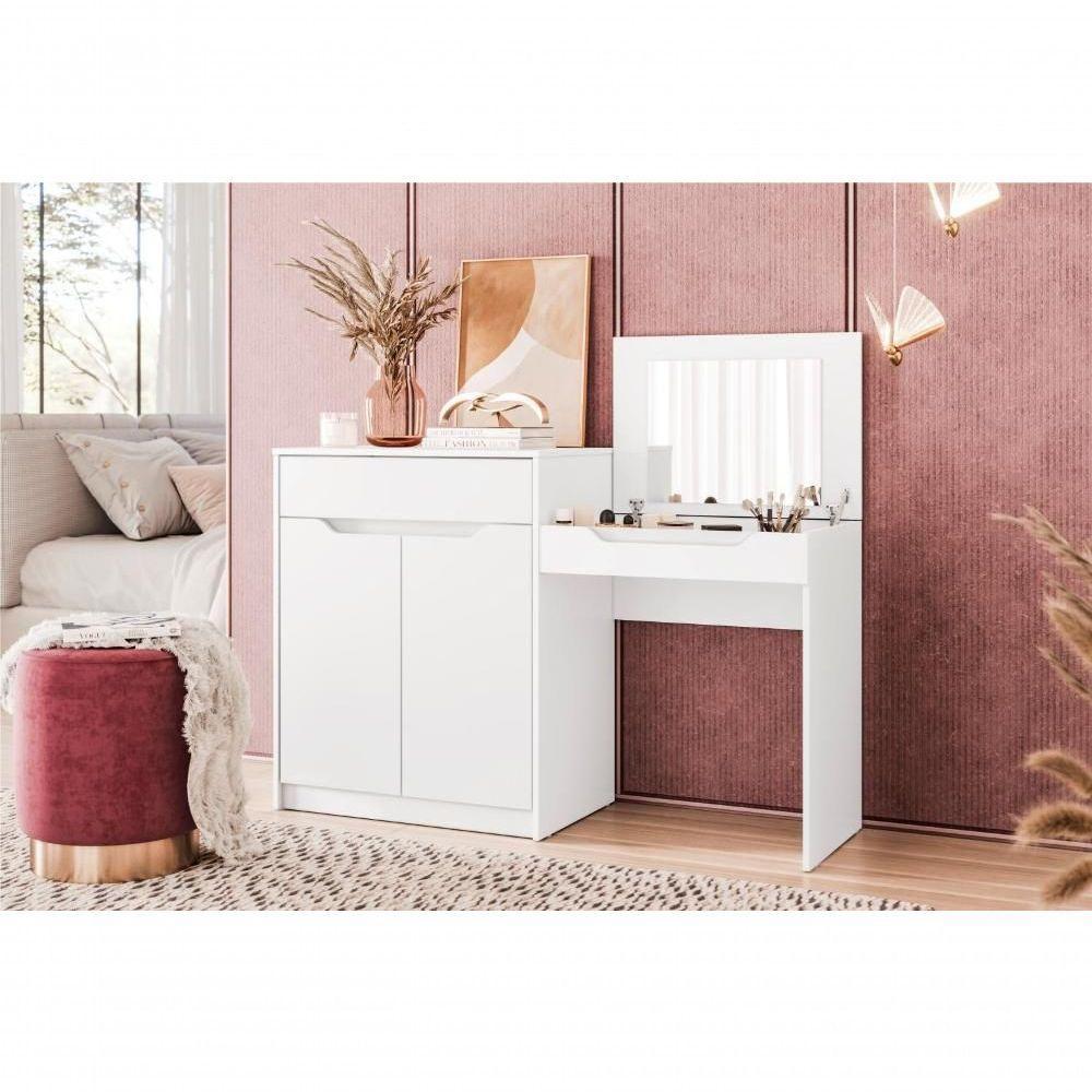 Penteadeira Ava Branco Fosco Liso - 5