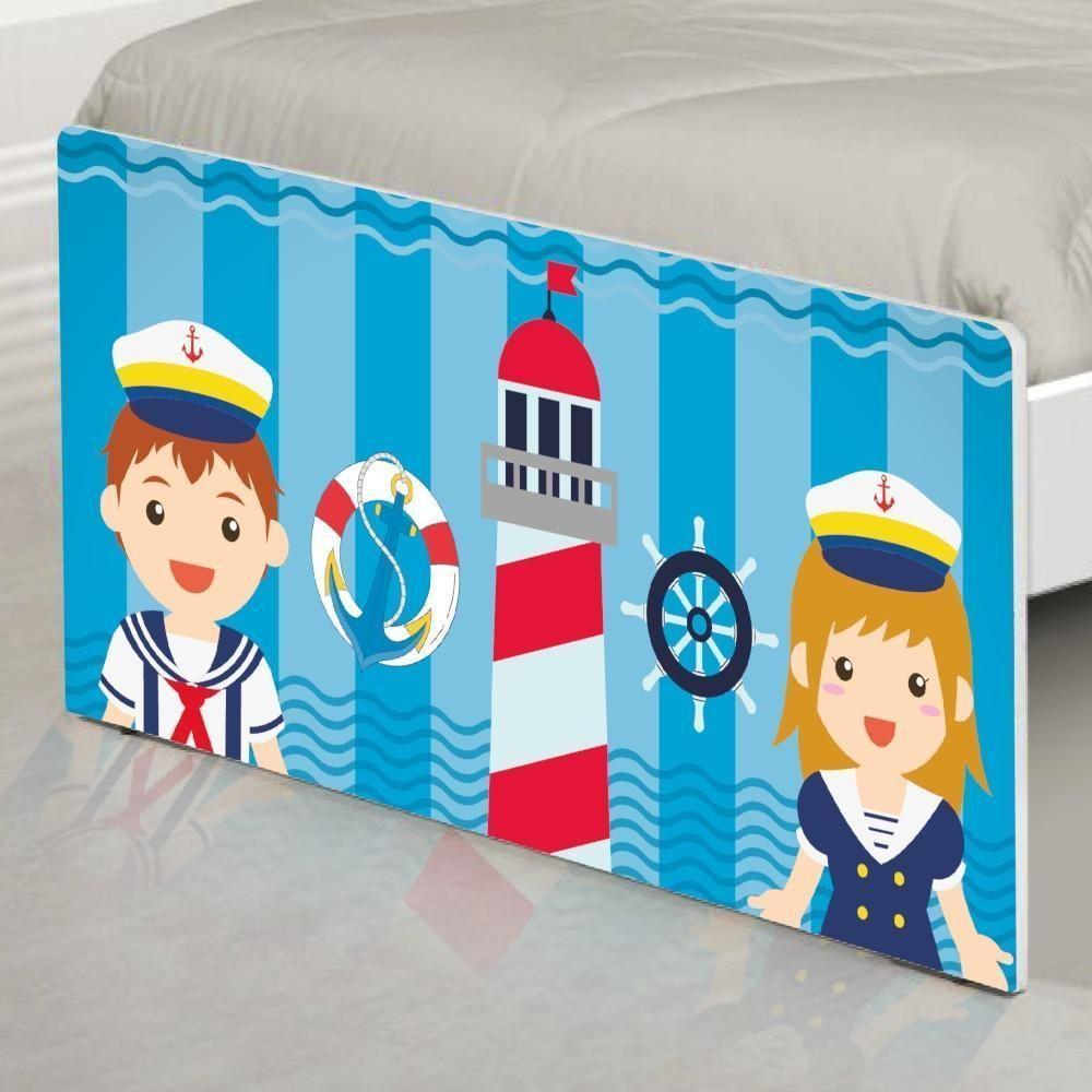 Cama Solteiro Adesivada Marinheiros Com Colchão - 5