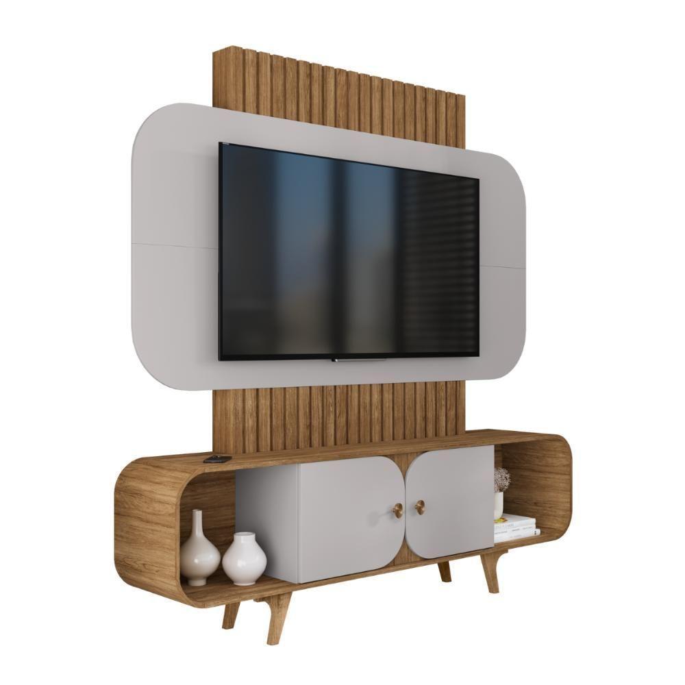 Painel Tv 75 Polegadas Embaré Cinamomo Off-white - 2