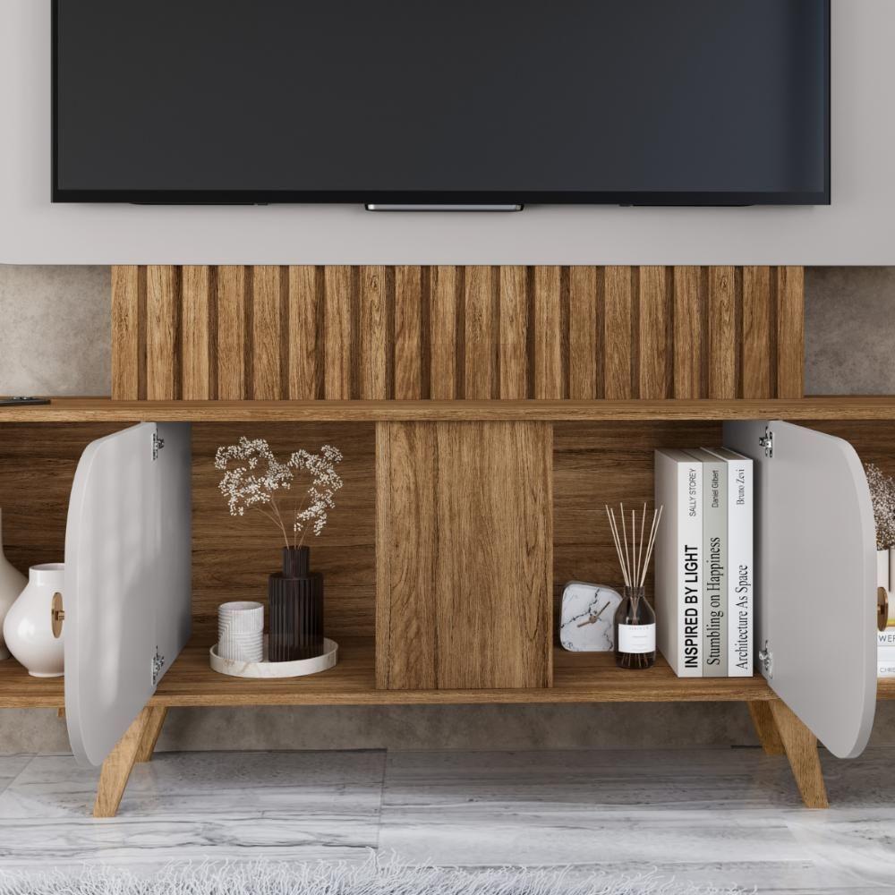 Painel Tv 75 Polegadas Embaré Cinamomo Off-white - 4