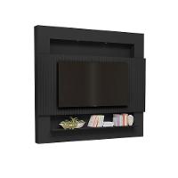 Painel Ripado Tv 75 Polegadas Bérgamo Preto - 1