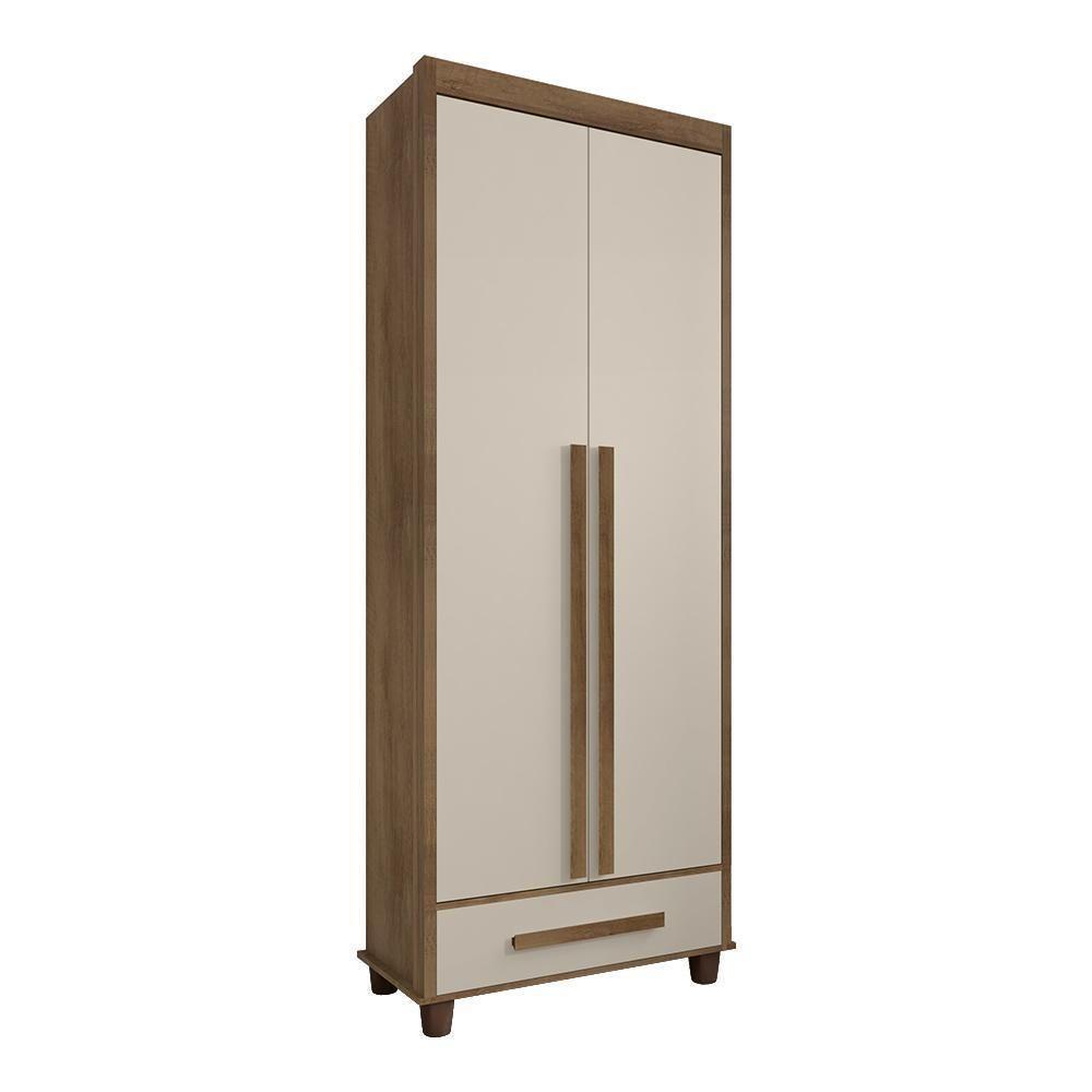 Roupeiro Trapani 2 Portas Cinamomo Off White - 3