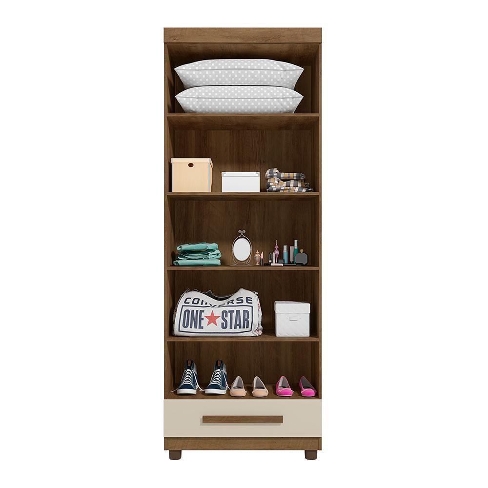 Roupeiro Trapani 2 Portas Cinamomo Off White - 4