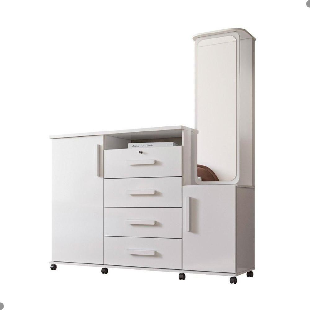 Cômoda Copacabana 2 Portas 4 Gavetas Branca - 3