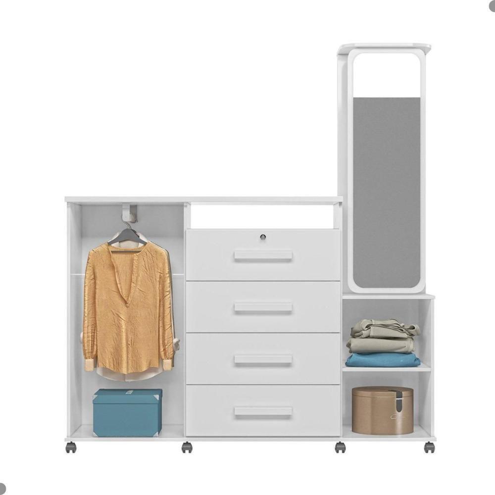 Cômoda Copacabana 2 Portas 4 Gavetas Branca - 4