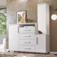 Cômoda Copacabana 2 Portas 4 Gavetas Branca - 1