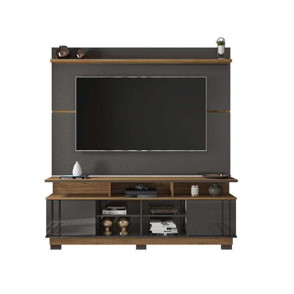 Home Para Tvs Até 75 Polegadas Jacob Grafite Freijó - 3
