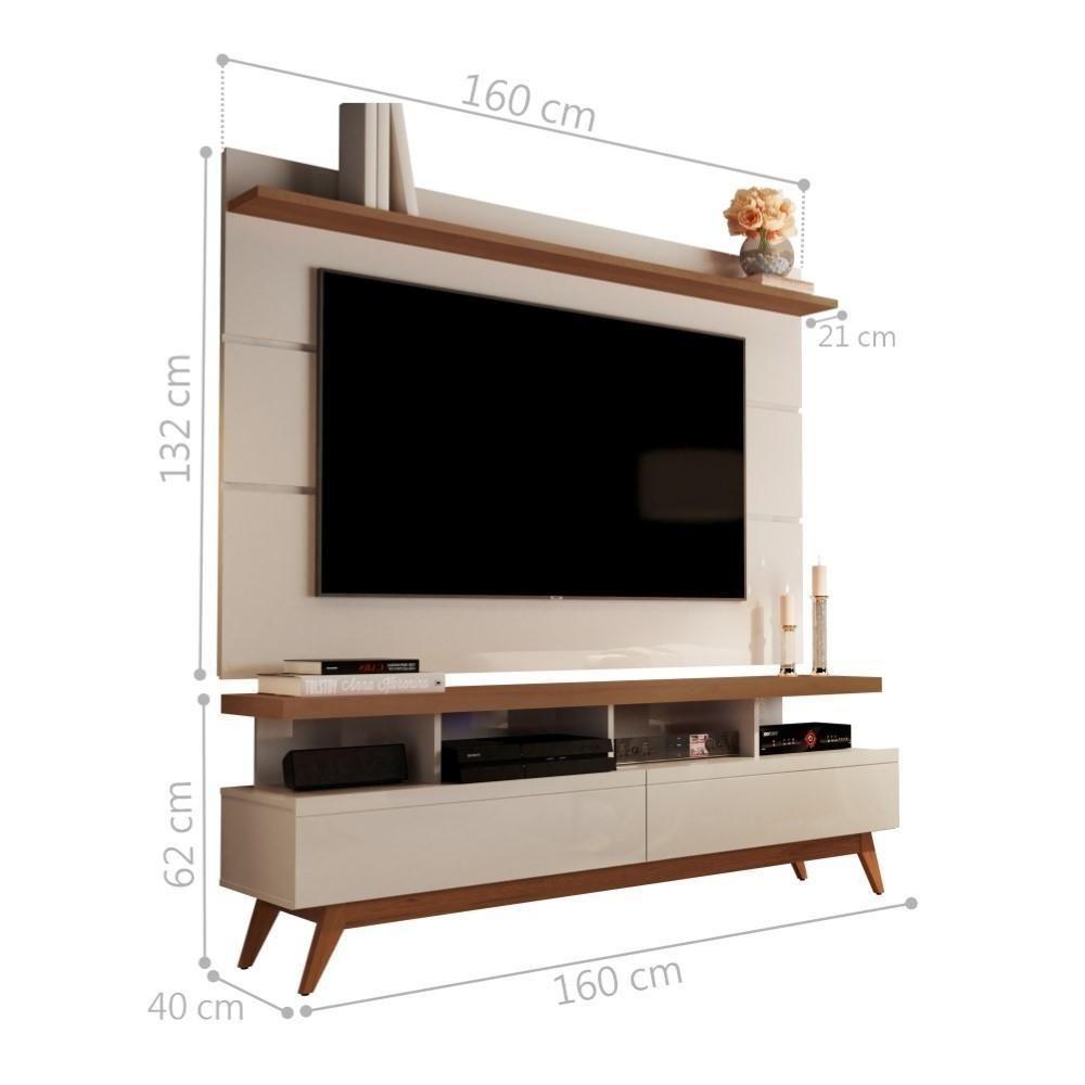 Home Para Tvs De 60 Polegadas Polaris Off White Freijó - 2