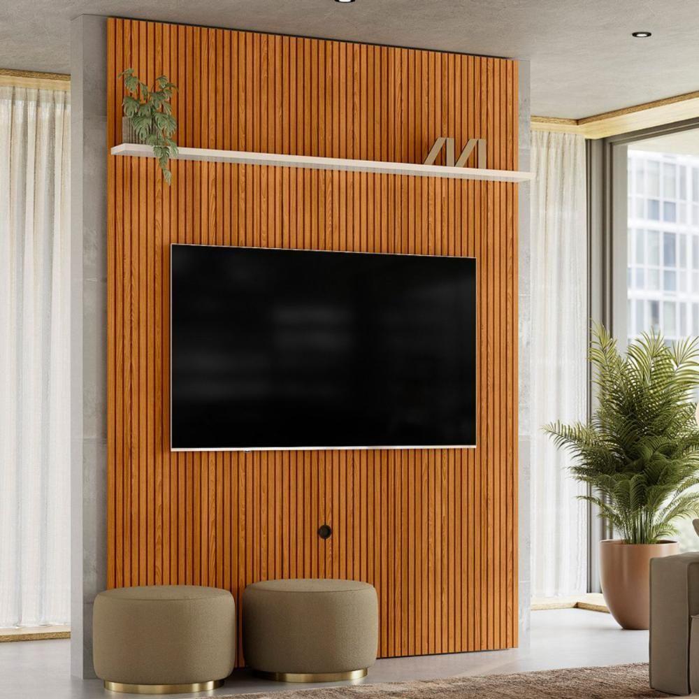 Painel Para Tv 75 Polegadas Normandia Cinamomo Off White - 1