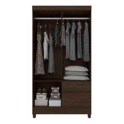 Guarda Roupa Casal Vicenza 4 Portas 2 Gavetas Ébano MDP