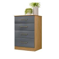 Conjunto Guarda Roupa E Cômoda Gokyo Freijó Cinza - 5