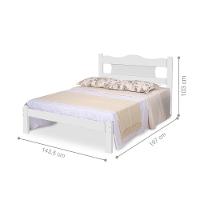 Cama Casal Com Cabeceira Bell Branco - 2