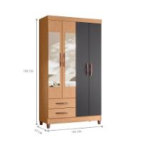 Guarda Roupa 4 Portas Espelho Bruno Freijo Titanium - 3