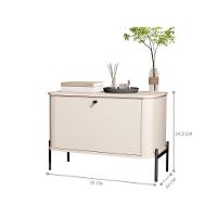 Mesa De Cabeceira Bancroft Off White Preto - 3