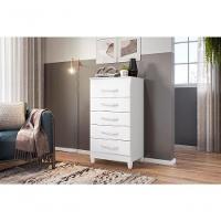 Cômoda Milady Branco Flex Titanium Azul Rosa 5 Gavetas - 10