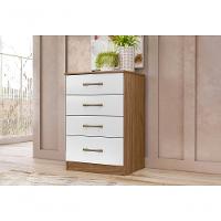 Conjunto Guarda Roupa Com Espelho E Cômoda Gokyo Naturale Branco - 7