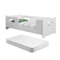 Cama Infantil Pequenina Branco Com Colchão - 2