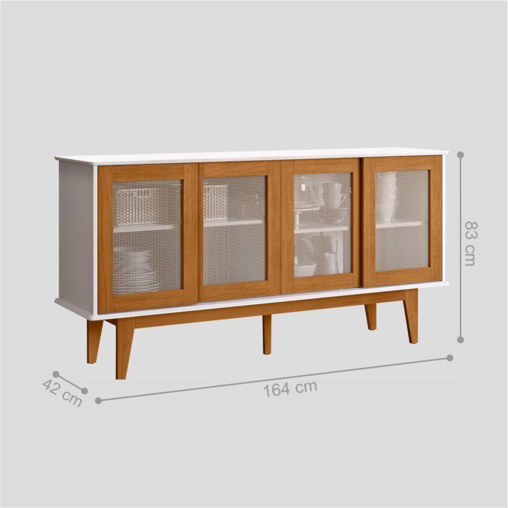 Buffet Sevilha 4 Portas Branco Nature - 2