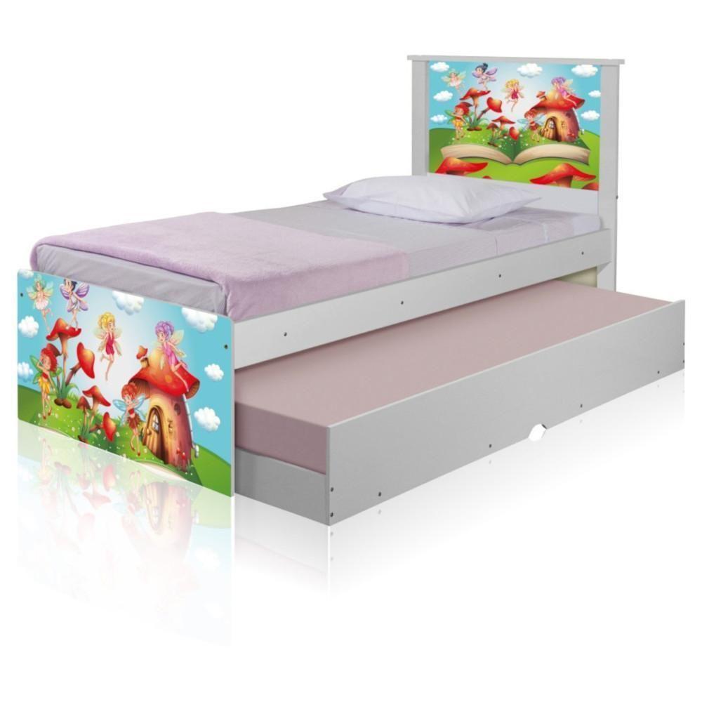 Bicama Juvenil Adesivada Mundo Das Fadinhas Com Colchões - 2