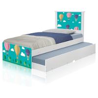 Bicama Juvenil Com Cabeceira Adesivada Balões No Céu - 2