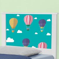 Bicama Juvenil Com Cabeceira Adesivada Balões No Céu