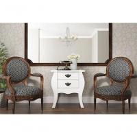 Mesa De Cabeceira Bombe Premier Branco - 3