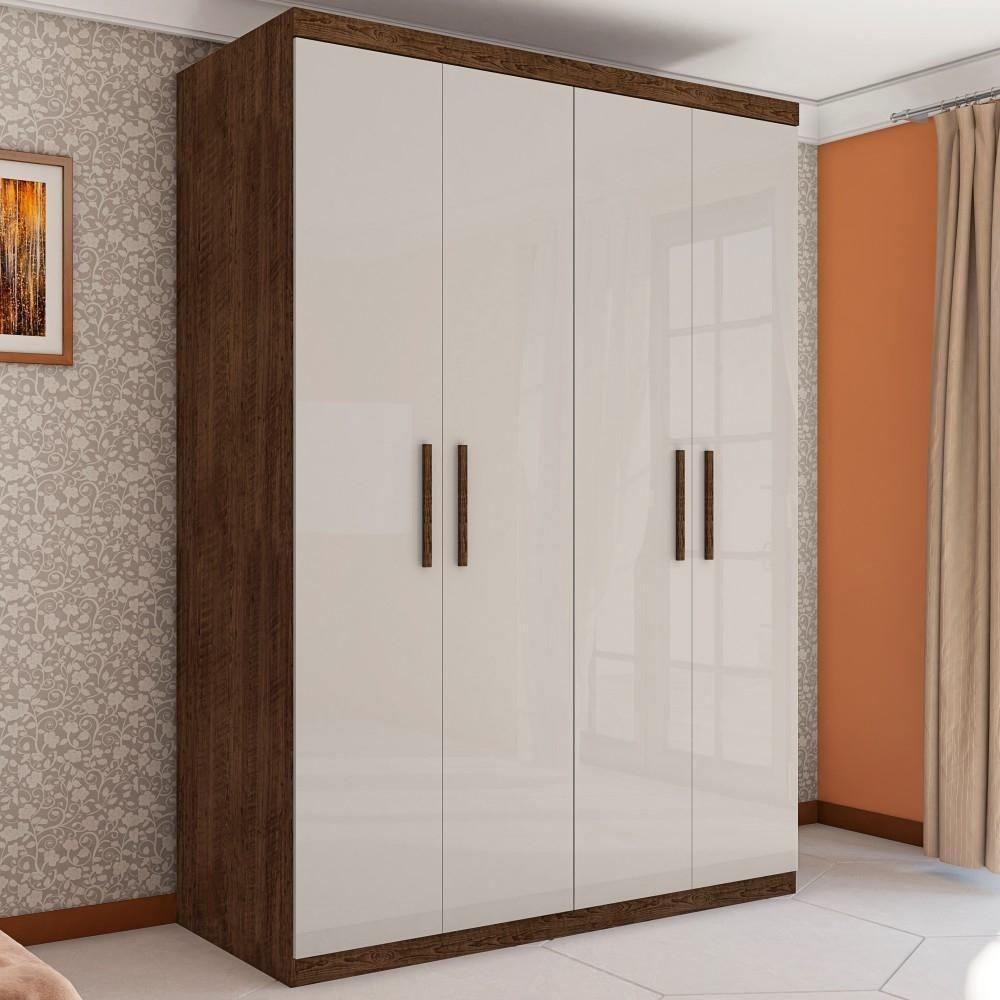 Guarda Roupa Miami Com Quatro Portas Malbec Off White - 1