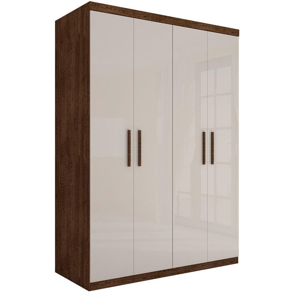 Guarda Roupa Miami Com Quatro Portas Malbec Off White - 2