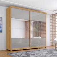 Guarda Roupa Com Espelho 2 Portas Aroeira Naturale Off White - 1