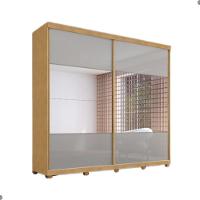 Guarda Roupa Com Espelho 2 Portas Aroeira Naturale Off White - 3