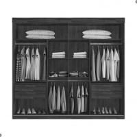 Guarda Roupa Com Espelho 2 Portas Aroeira Naturale Off White - 4