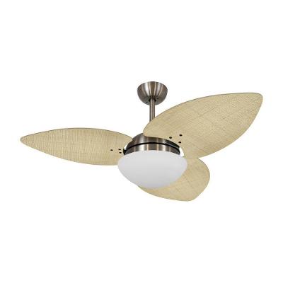 Ventilador de Teto Casa H Dormamu Bronze 120cm 3 Pás Palmae Natural 3 Velocidades 220V