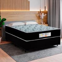 Cama Box Baú Casal Suede + Colchão Molas Ensacadas Sereneprime Sonnolux 138x188x69 Cor:preto - 2