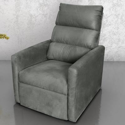 Poltrona Reclinável Do Papai Taty Suede Cinza Casa H