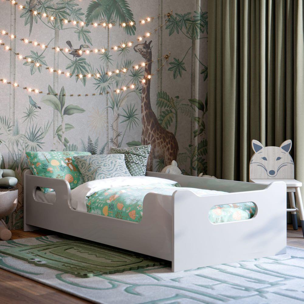 Cama Infantil Encanto Com Grade Proteção E Colchão Cinza - 2