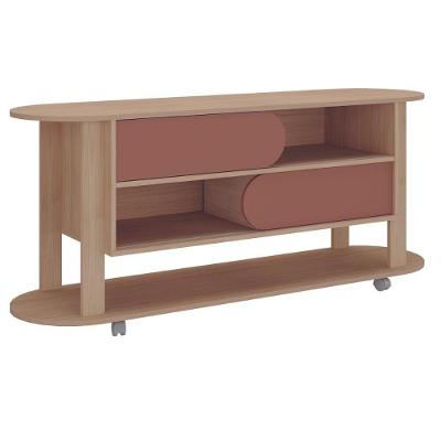 Rack Para Tvs De 65' 4 Rodízios Verê Naturale Terracota