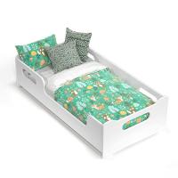 Cama Infantil Encanto Com Grade Proteção E Colchão Branco - 4