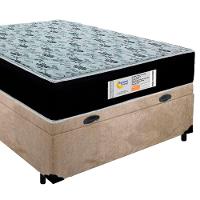 Cama Box Casal Suede + Colchão Molas Ensacadas Sereneprime Sonnolux 138x188x65 Cor:bege - 6
