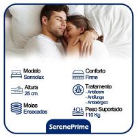 Cama Box Casal Suede + Colchão Molas Ensacadas Sereneprime Sonnolux 138x188x65 Cor:cinza - 3
