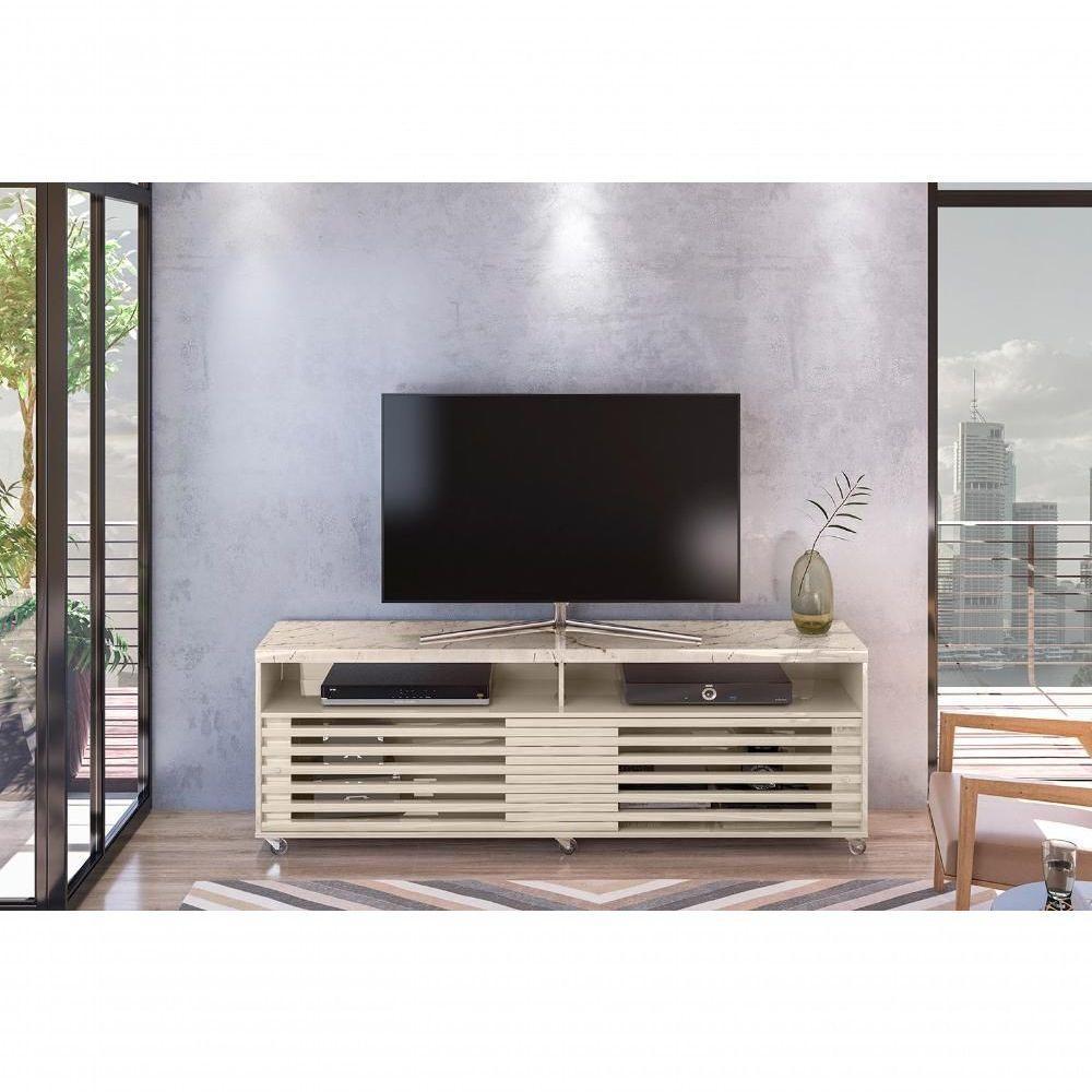 Rack Para Tvs Até 65 Polegadas Gaspar Calacata Off-white - 4