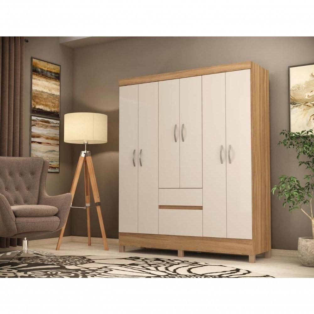 Guarda Roupa 6 Portas Forggia Amendola Off-white - 6